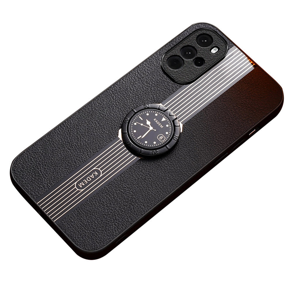 KADEM For Motorola Moto G22 Cover Watch Pattern Ring Kickstand Phone Back Case KADEM For Motorola Moto G22 Cover Watch Pattern Ring Kickstand Phone Back Case
